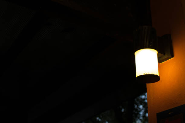 istock The lamp on the lamppost with darkness. 865358798