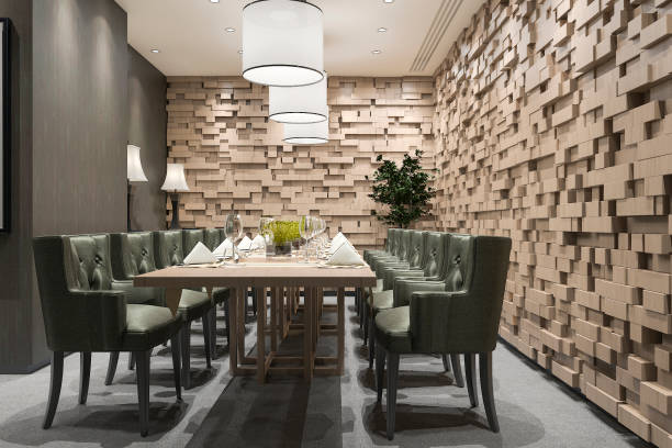 istock 3d rendering leisure dining and lobby hotel for meeting 865359644