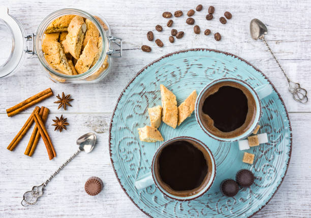 istock almond cookies and coffee 865360886