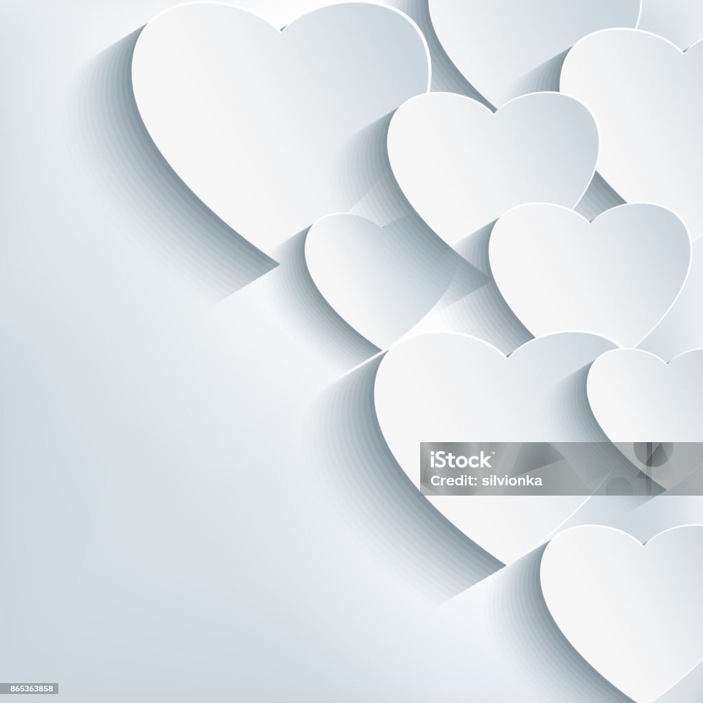 Stylish Creative Abstract Background 3d Heart Stock Illustration ...