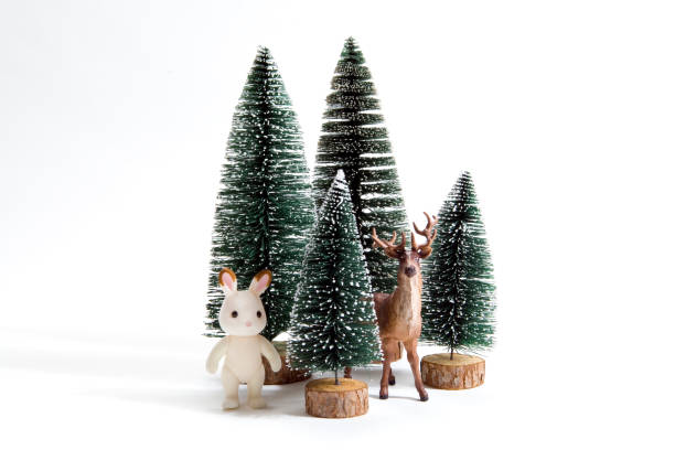 istock forest firs and reindeer 865369942