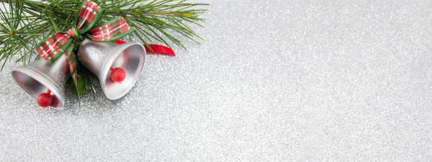 istock Christmas bells decoration with festive background 865374766