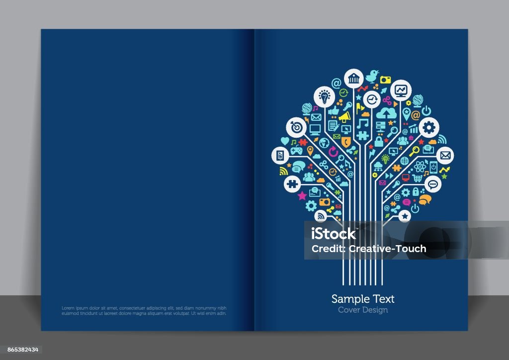 Computer Management Cover Share Computing Cover Design Stock Illustration - Download Image Now ...