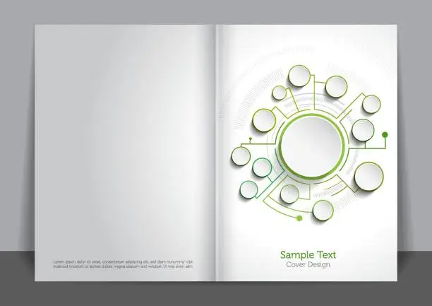 Vector illustration of Green Label Cover design