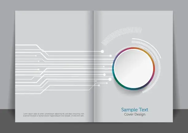 Vector illustration of Circuit Technologic Cover design