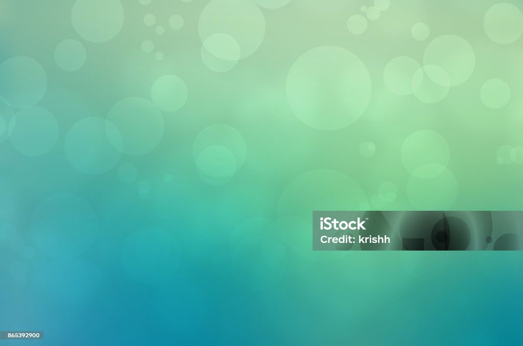 Blue green soft blurred background with bubble, bokeh effect Backgrounds Stock Photo