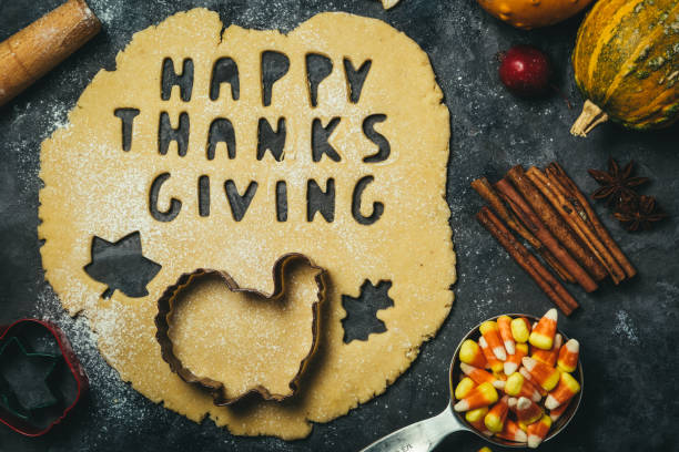 istock Thanksgiving concept - baking ingredients and symbols 865399796