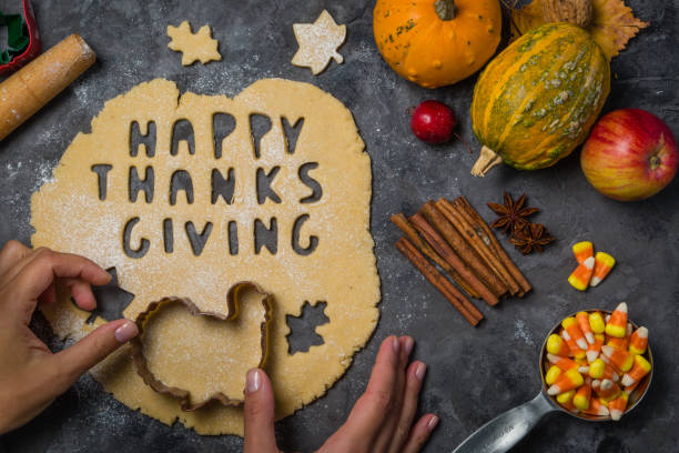 istock Thanksgiving concept - baking ingredients and symbols 865399928