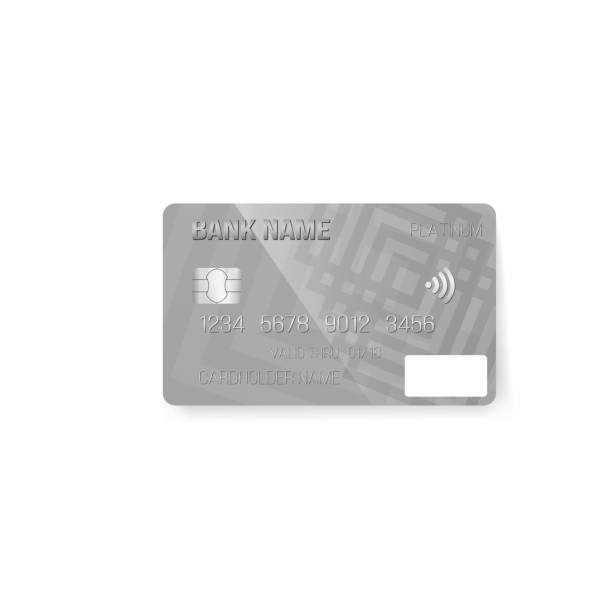 istock Vector Credit Card. Photorealistic Bank Card Isolated on White Background 865399934