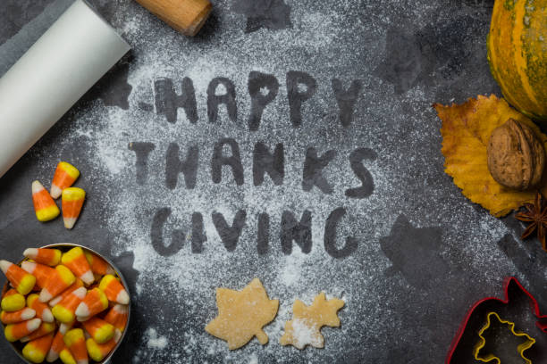 istock Thanksgiving concept - baking ingredients and symbols 865400004