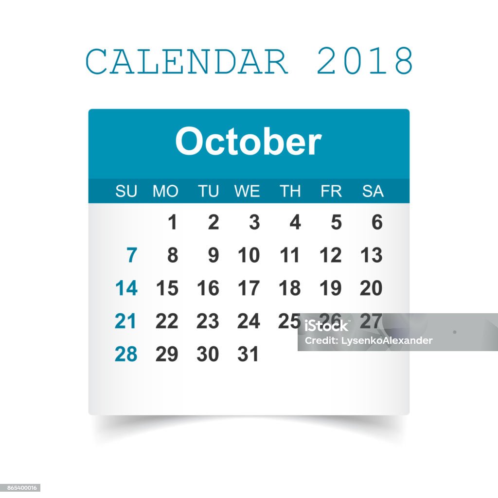 october-2018-calendar-calendar-sticker-design-template-week-starts-on