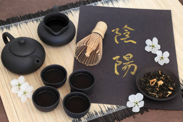 té chino de jazmín - green tea cherry blossom china cup fotografías e imágenes de stock