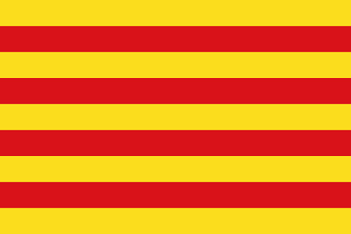 Official vector flag of Catalonia .