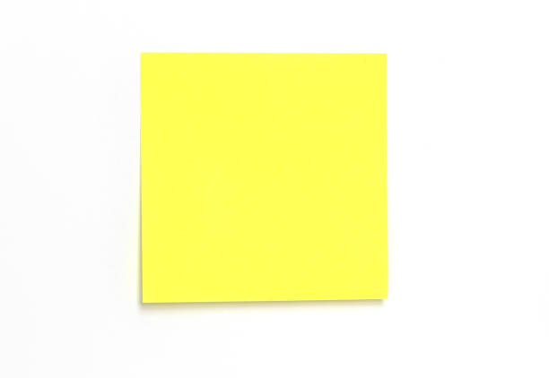 istock yellow square paper sticker on white background 865448360