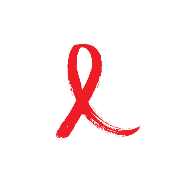 AIDS ribbon - ilustração de arte vetorial