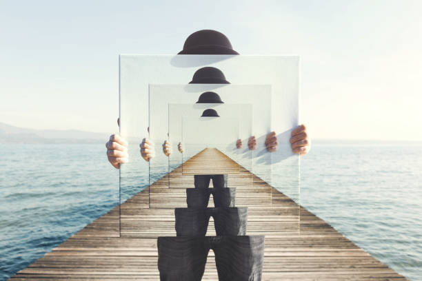 surreale rätselhafte bild auf leinwand - surreal fotos stock-fotos und bilder