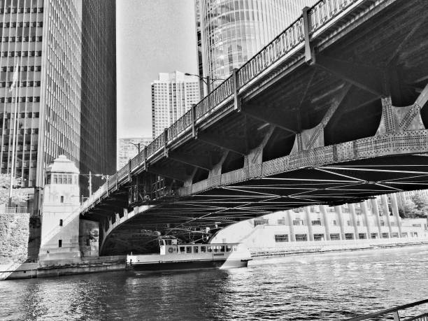 istock A boat crosses a bridge on the Chicago river 865452516