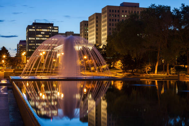 istock Fountain in the center of Edmonton 865455352