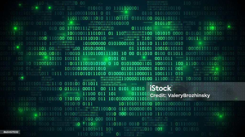 Abstract futuristic cyberspace with binary code, matrix background with digits, well organized layers - Royalty-free Plano de Fundo arte vetorial Abstract futuristic cyberspace with binary code, matrix background with digits, well organized layers - Royalty-free Plano de Fundo arte vetorial