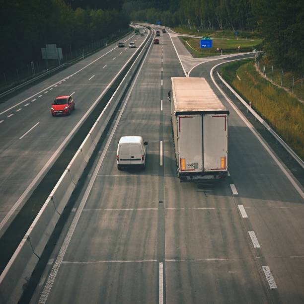 istock Cars on highway in traffic jam. 865463422