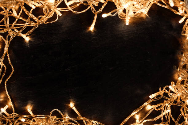 istock Abstract sparkling  lights glittering in a circle shape  with yellow bokeh. Defocused Xmas concept 865464198
