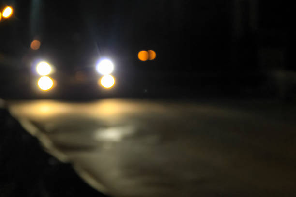 istock Bokeh blurred car lights at the night 865471306