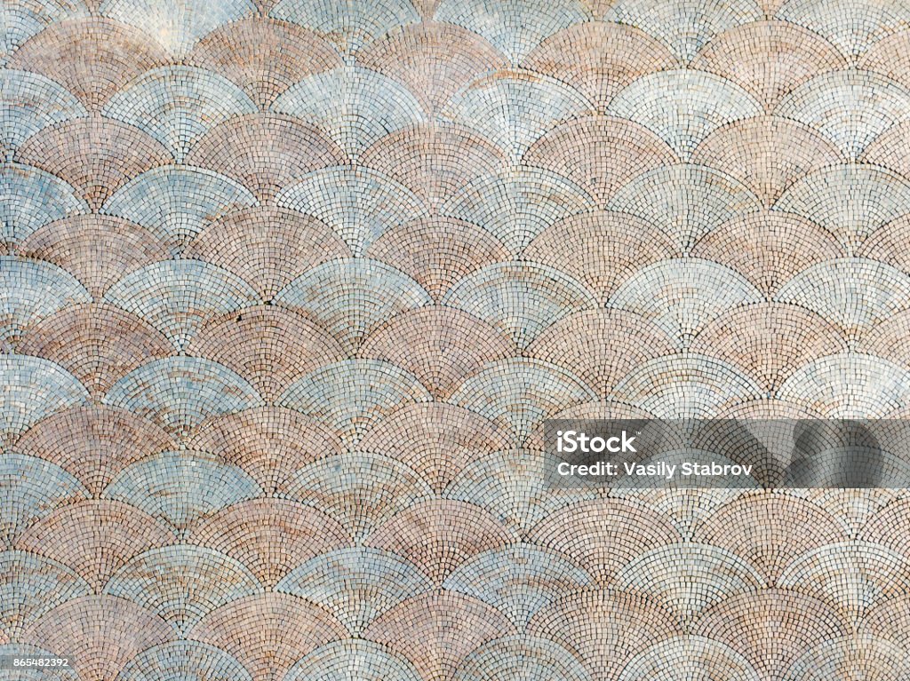 Cobbles on the Central Square of Zelenograd, Moscow, Russia Pattern of the square covering Abstract Stock Photo