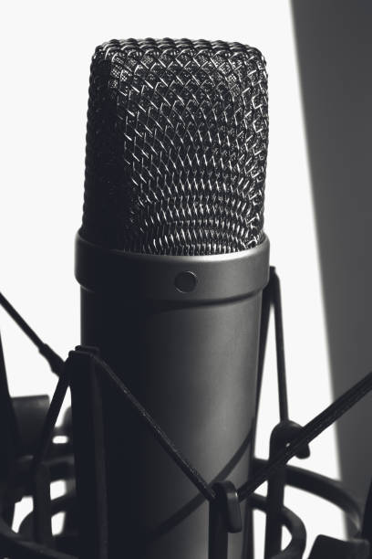 istock A black and white image of a condenser microphone. 865493438