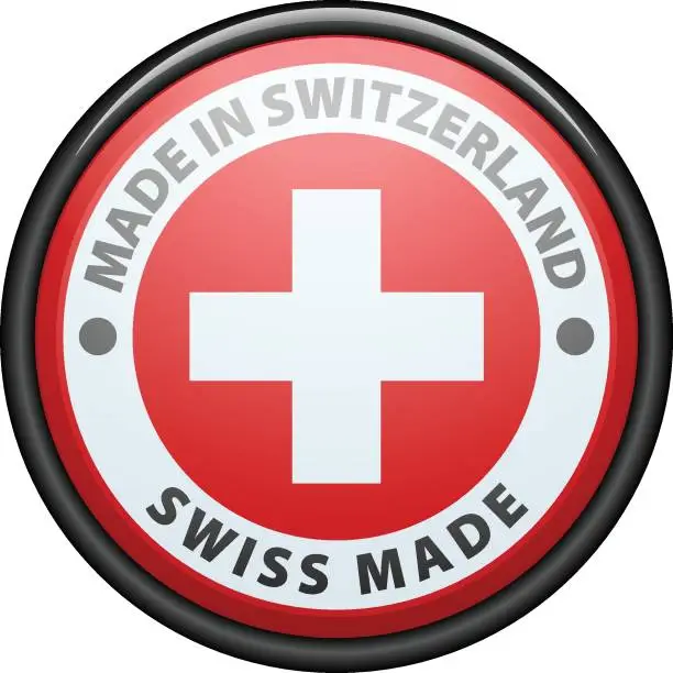 Vector illustration of Made in Switzerland