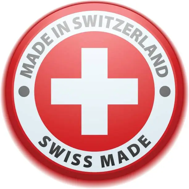 Vector illustration of Made in Switzerland