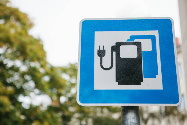 istock A sign indicating a special place for charging electric vehicles. A modern and eco-friendly mode of transport. 865506722