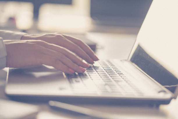 istock Female hands typing on a laptop 865508954