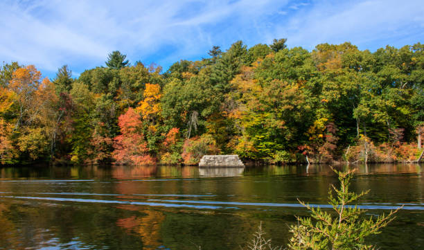 istock Old stone wall in the reservoir 865516006