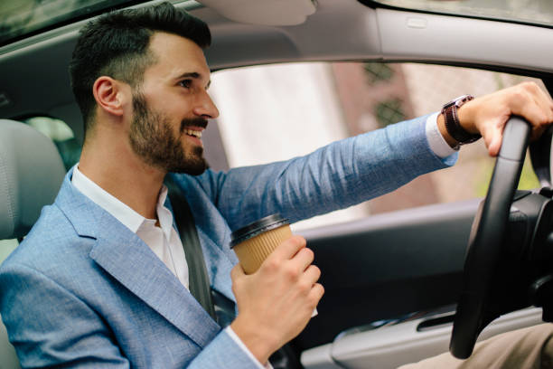 istock Businessman in car 865520328