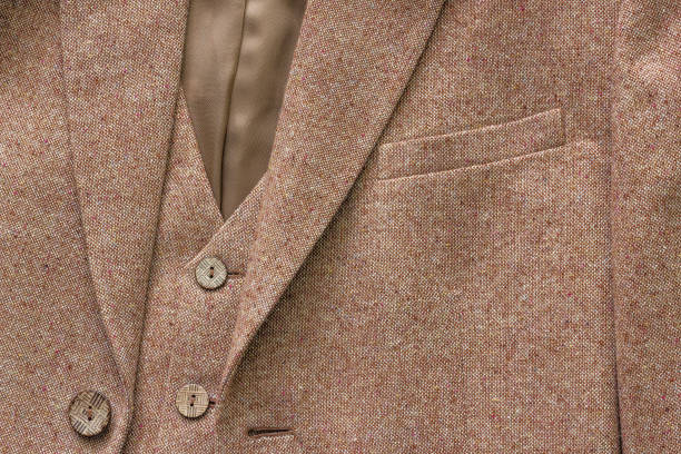 istock Tweed jacket with its details of buttons 865523850