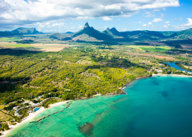 istock Aerial view of Mauritius island 865549114