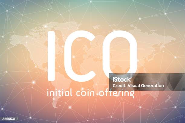 Ico Initial Coin Offering Banner Stock Illustration - Download Image Now - Banking, Banner - Sign, Bitcoin
