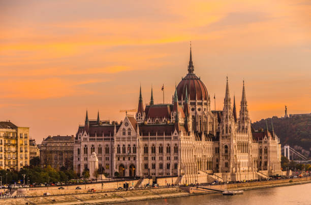 istock Budapest Parliament Building at Sunset 865553116