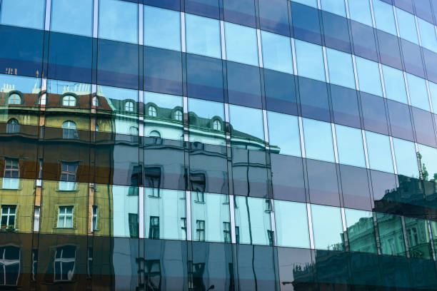 istock Modern glass and steel building in Prague 865556506