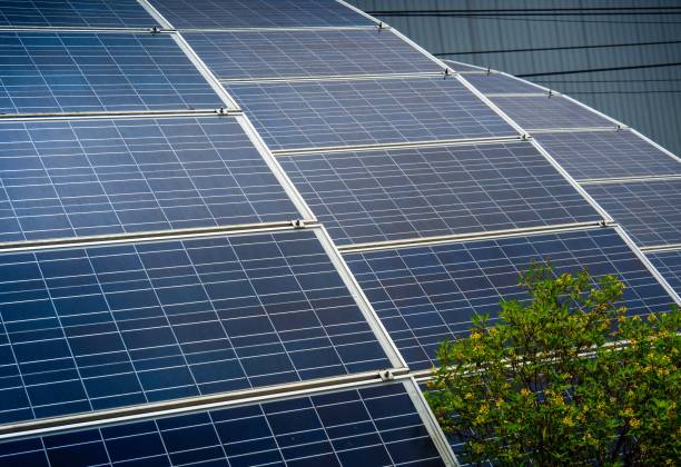 istock Curved Shape Solar Panels For Factory 865562708