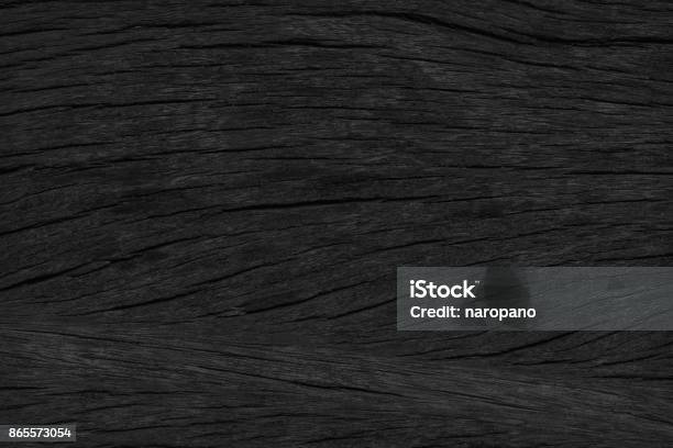 Black Wooden Texture Background Blank For Design Stock Photo - Download Image Now - Dark, Wood - Material, Woodland