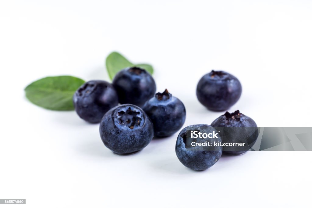 Close up of Juicy and fresh blueberries, Macro, Healthy eating Blueberry Stock Photo