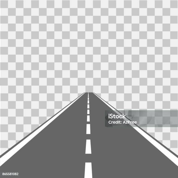 Road Street With Asphalt Highway Vector Illustration Stock Illustration - Download Image Now