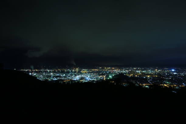 istock Night view of the factory 865589148
