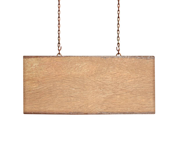 istock wooden sign on the chains 865600908