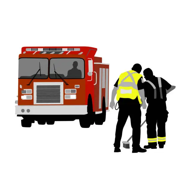 Vector illustration of Cleaned Up Emergency