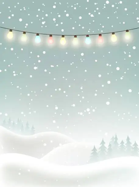 Vector illustration of Winter Christmas Background