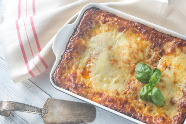 istock Dish of lasagne on the wooden table 865624642