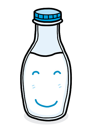 Milk Bottle Cartoon Stock Illustration - Download Image Now - Animal Head,  Art, Blue - iStock