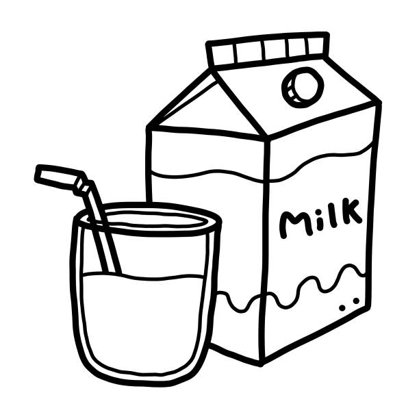 Cartoon Milk Bottle With Label And Text Illustrations, Royalty-Free Vector  Graphics & Clip Art - iStock